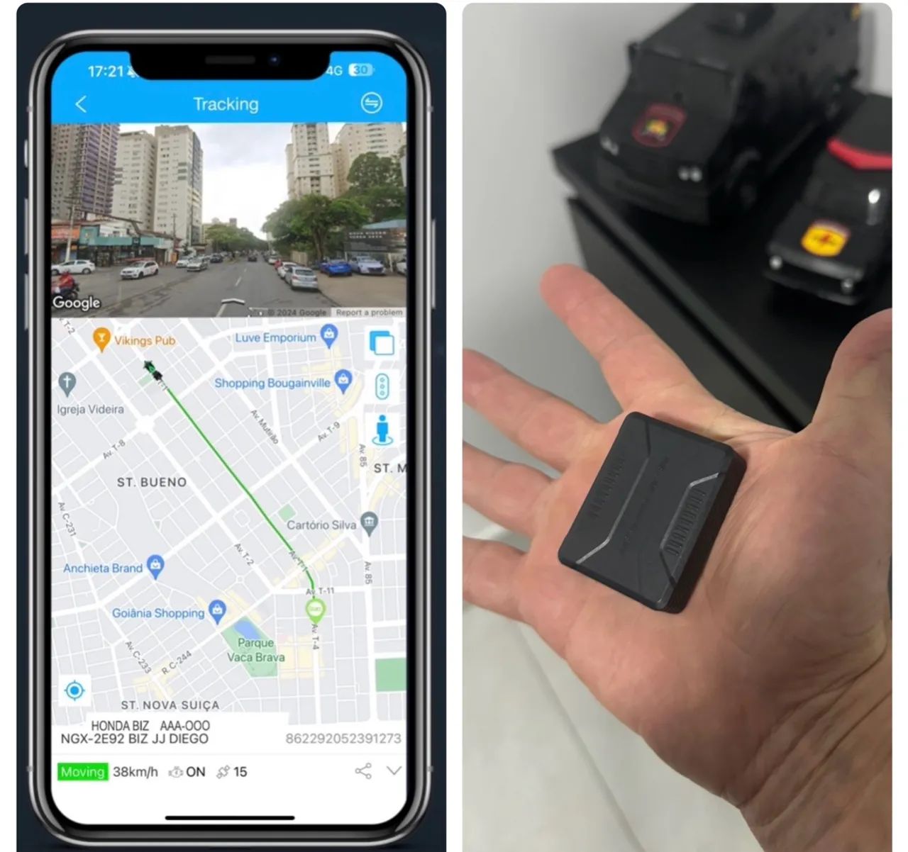 Rastreador portátil, sem mensalidade..