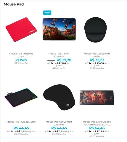 Mouse Pads - Para Todos os Estilos de Uso!