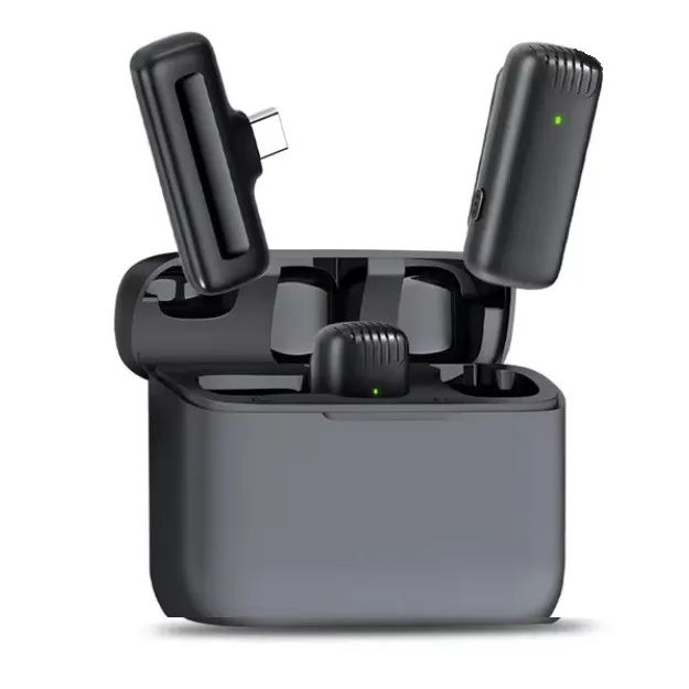 Microfone Lapela Sem Fio Compatível USB-C - Foto 2