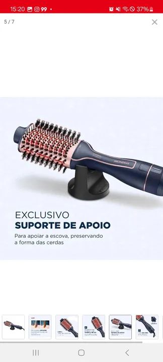 Escova Secadora InfraRed Mondial Revestimento em Cerâmica/Turmaline 1200W BivoltES-01-IR A - Foto 2