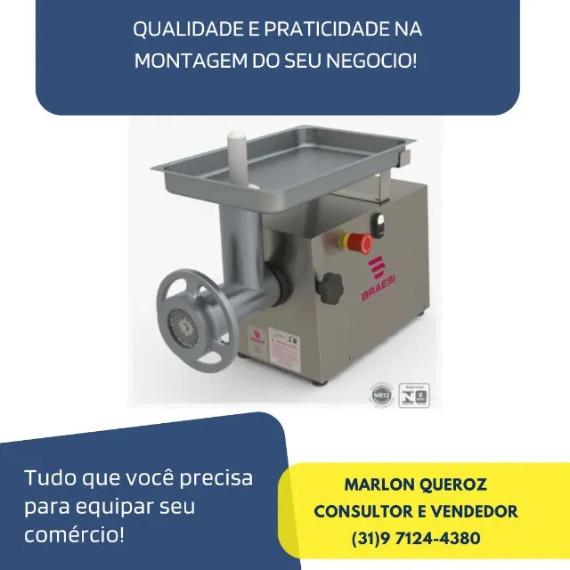 Moedor de Carne Braesi Inox Novo