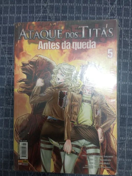 Mangá attack on Titan antes da queda volume 5 Shingeki no kyojin Panini comics 