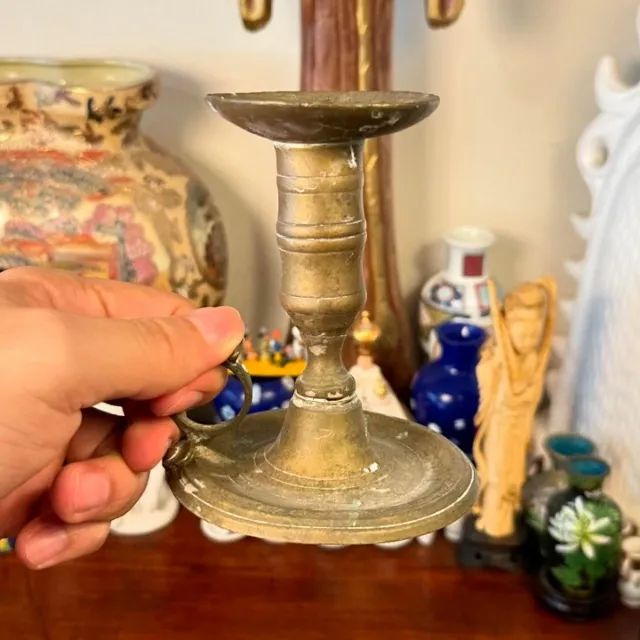 Castiçal Palmatória em estado rústico. - Foto 4