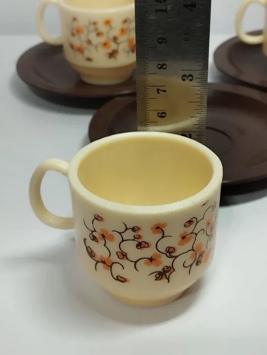 Xícaras de Café de Plástico Antigo Kaplast  - Foto 4