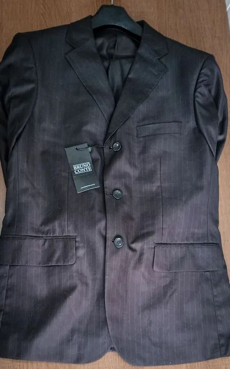 Terno Bruno Conte Risca de Giz Preto - Tamanho 52 - Foto 2