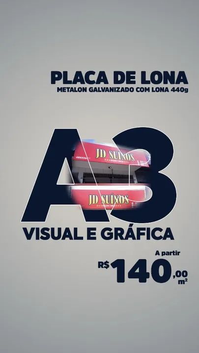Placa de Lona - A3 - Visual e Gráfica