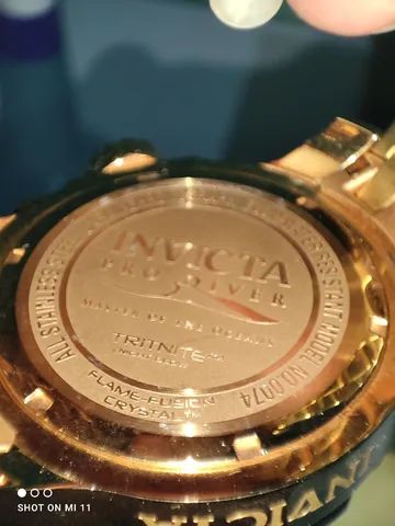 Relógio Invicta Pro Diver 0074 Banhado a ouro 18k - Foto 4