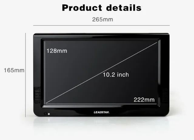Tv Leadstar 10 Polegadas Isdb-T Portátil Mini DigitalTv Decodificador Embutido H265 - Foto 2