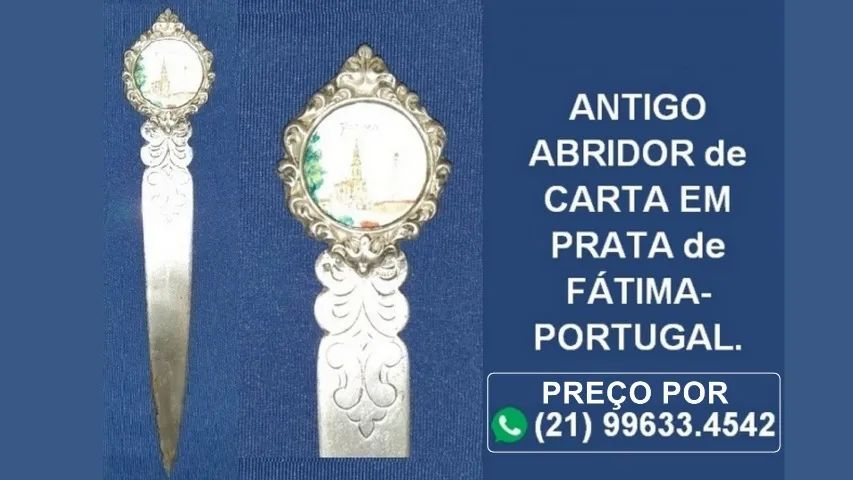 Abridor de cartas em prata portuguesa.