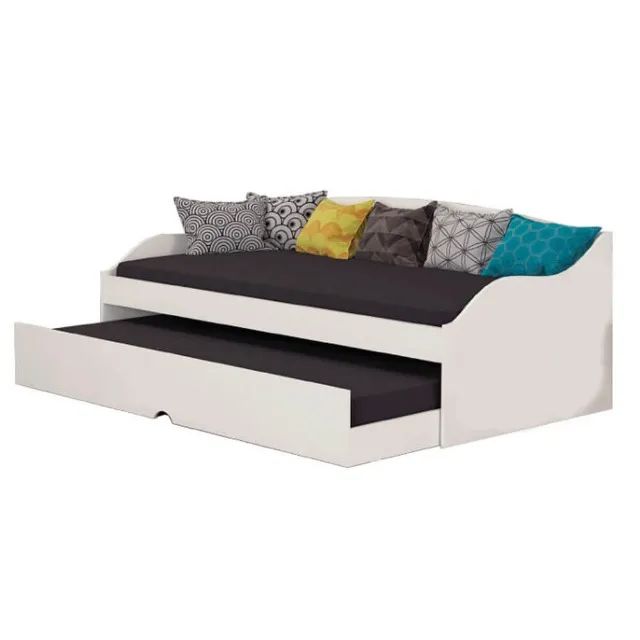Sofá Cama Lais com Cama Auxiliar 3 Lugares Branco
