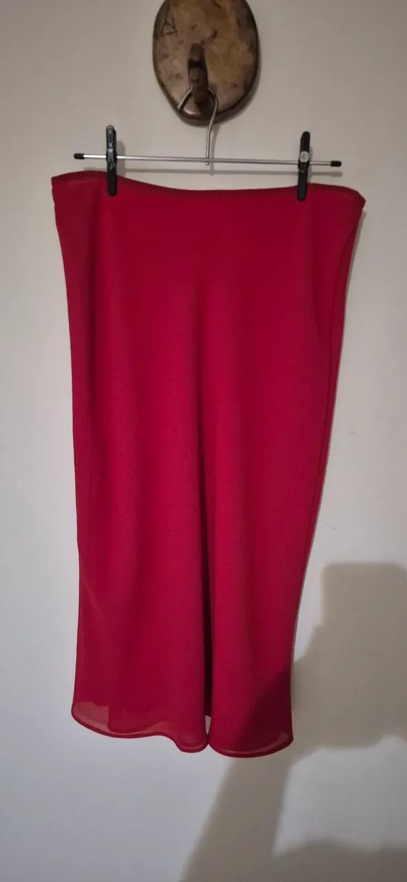 Saia em crepe dupla face Elegante