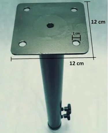 Base De Aço Fixa Para Guarda Sol E Ombrelone Haste Até 48mm - Foto 3