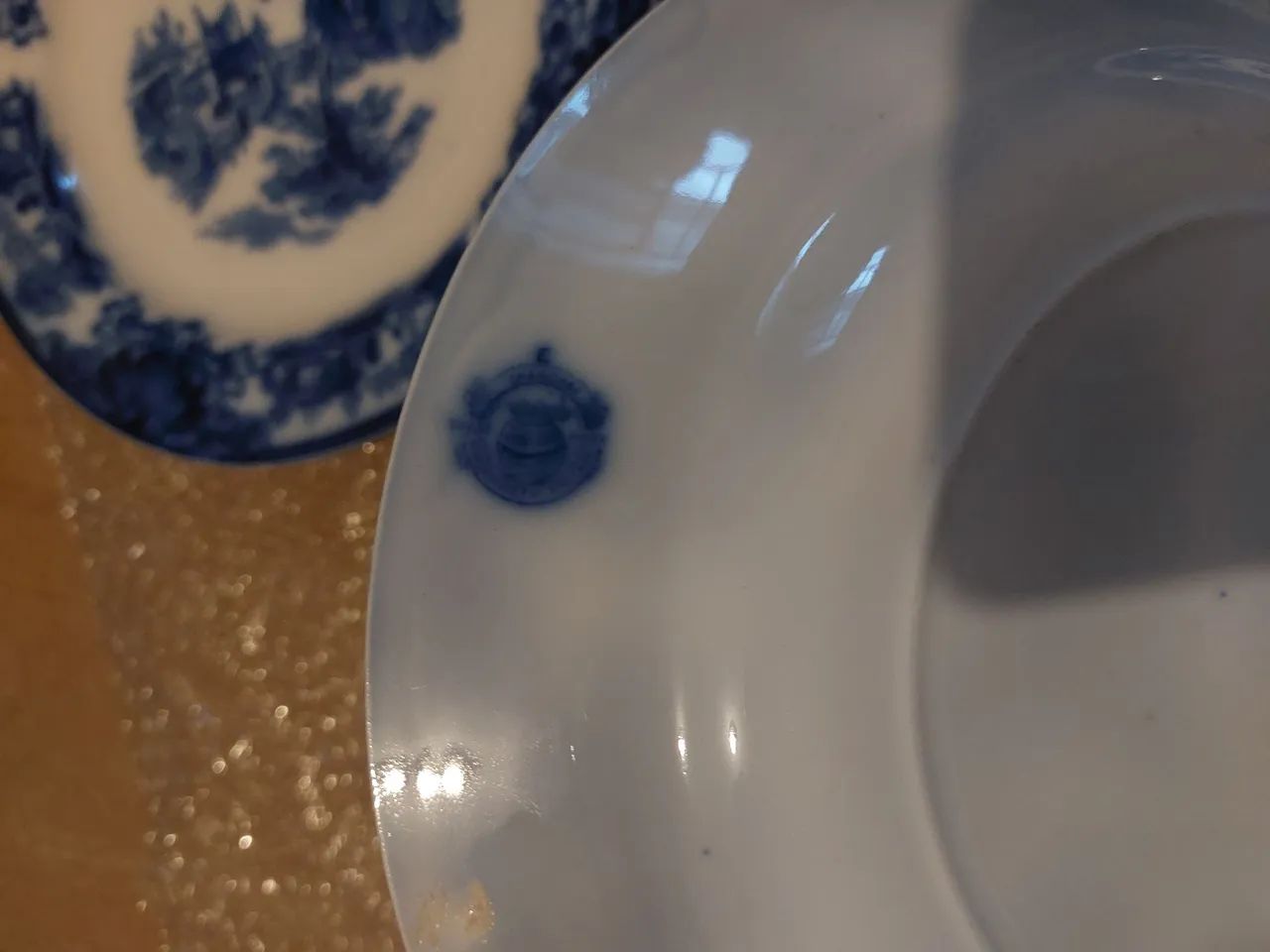 3 Pratos Antiguidades em porcelana azul e branca - Foto 2
