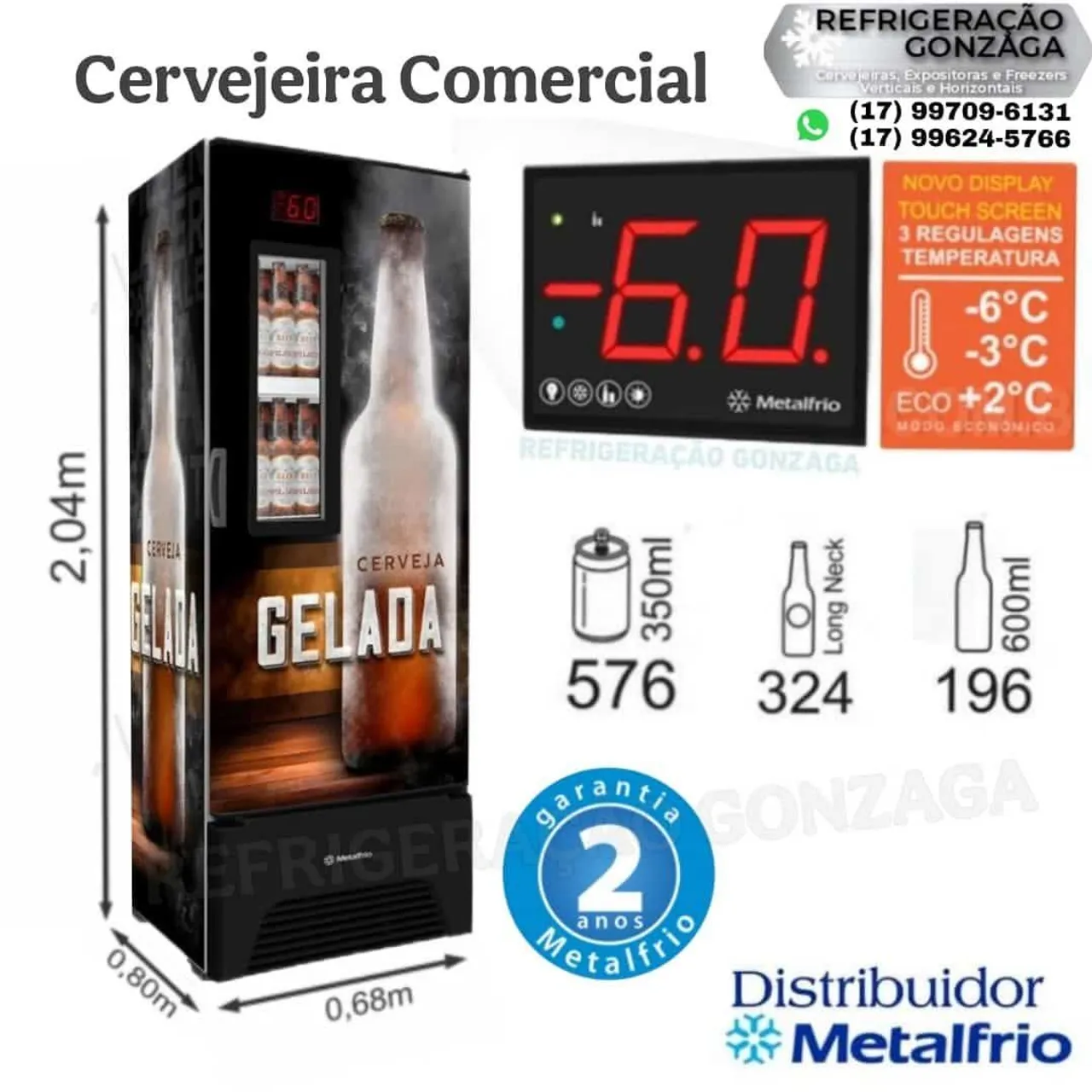 Cervejeira Comercial Metalfrio Gelada