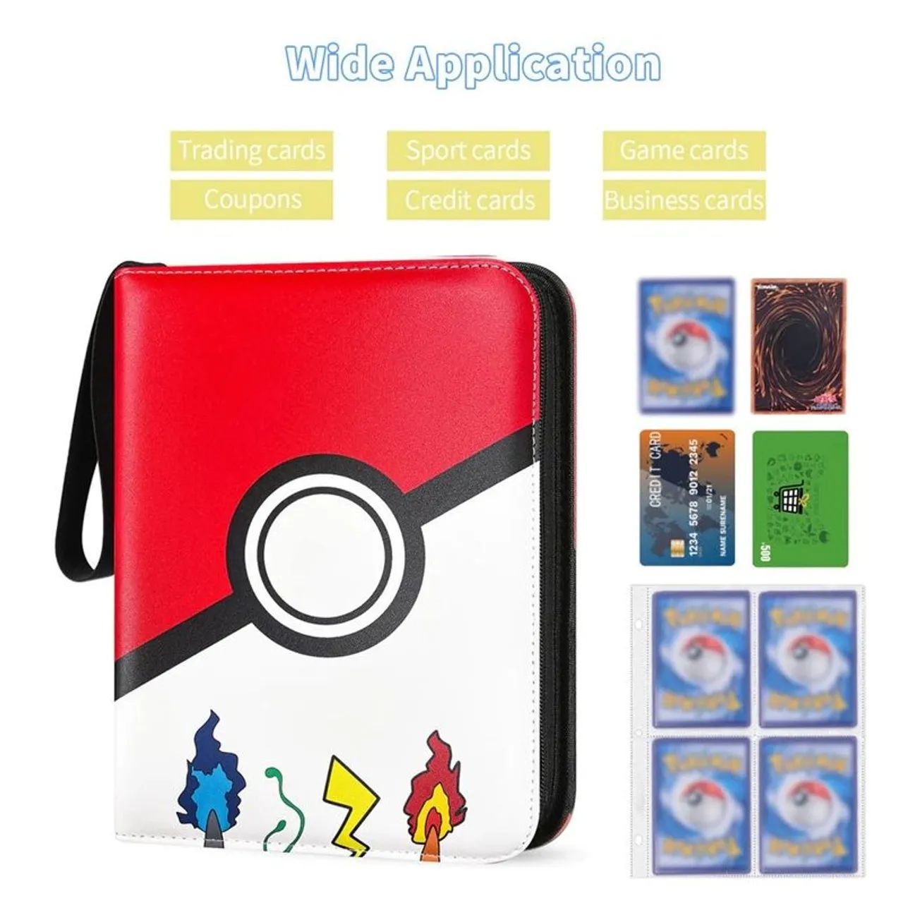 Fichário Pokémon 400 espaços para card game 50 folhas NOVO PRONTRA ENTREGA  - Foto 5