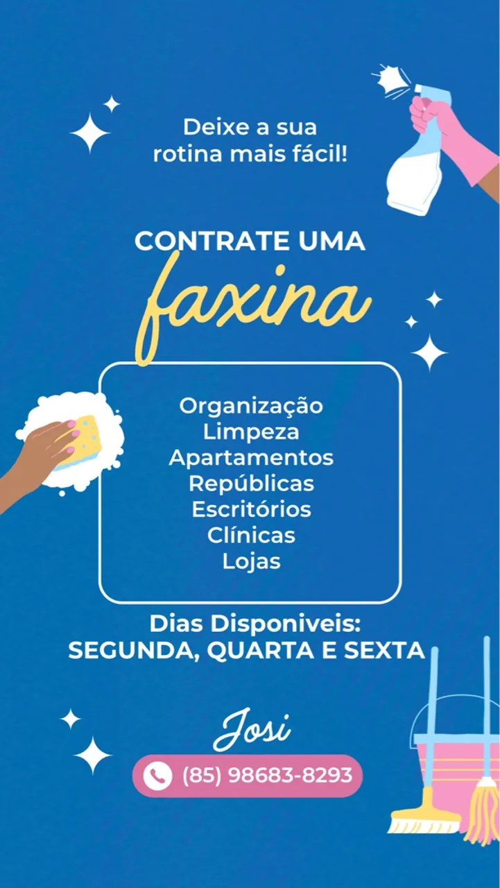 Faxineira de confiança - Limpeza residencial e comercial
