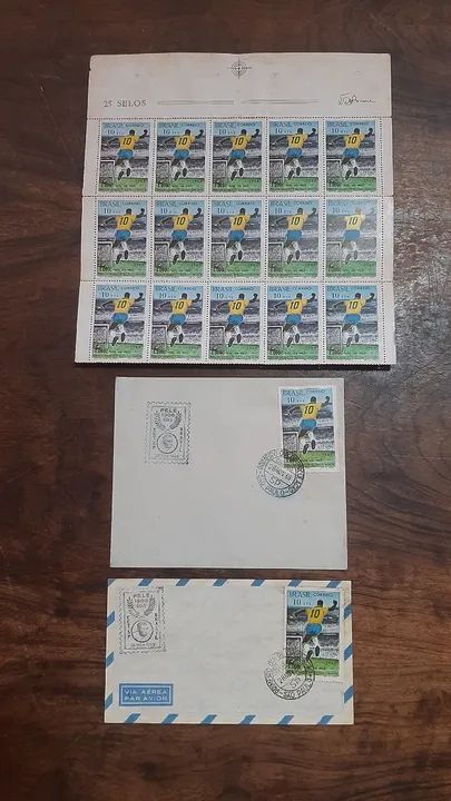 Pelé Envelopes e Selos