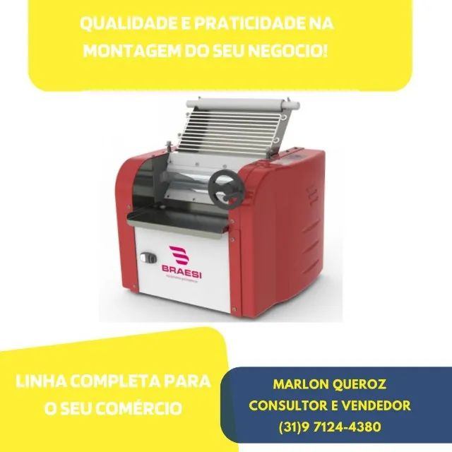 Cilindro de Massas 30 CM Braesi Novo Bivolt