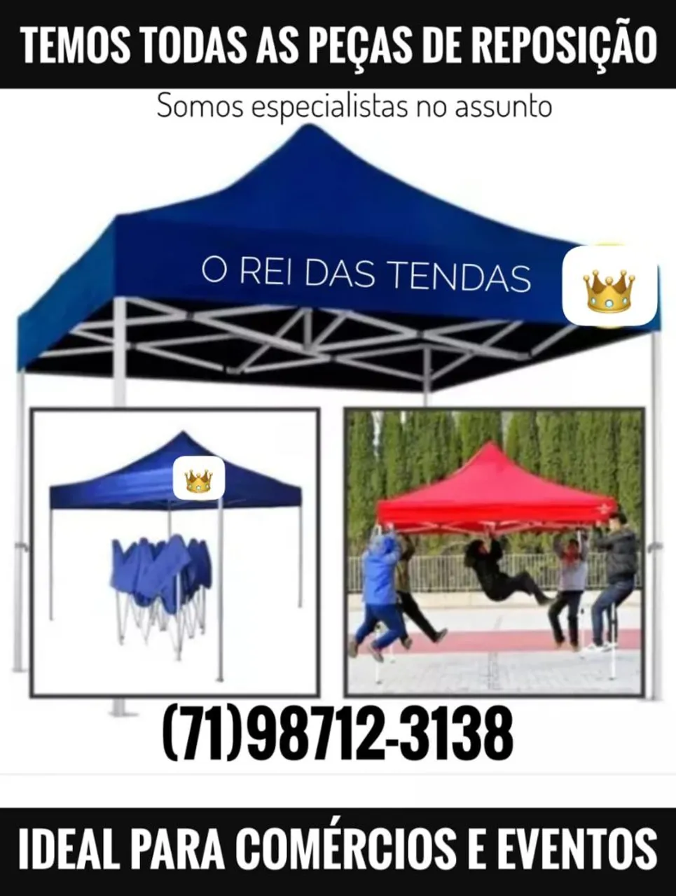 Tendas gazebo reforçada para eventos e comércios Metalon - O Rei das Tendas