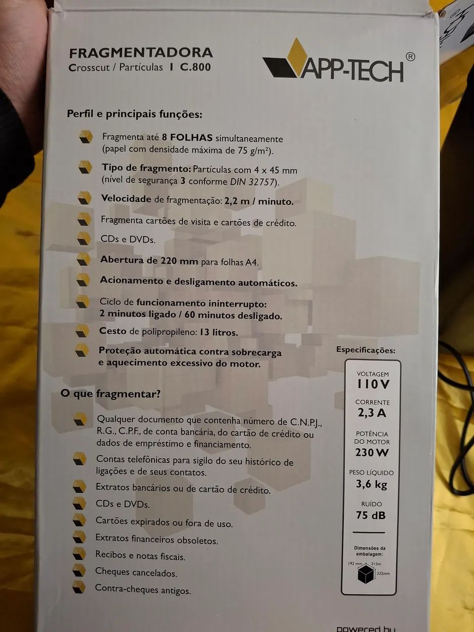 Trituradora de papel, cartão magnético e CD  - Foto 4