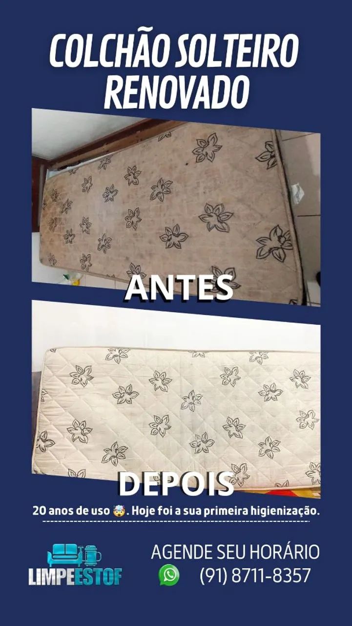 Higienização de Colchão Solteiro