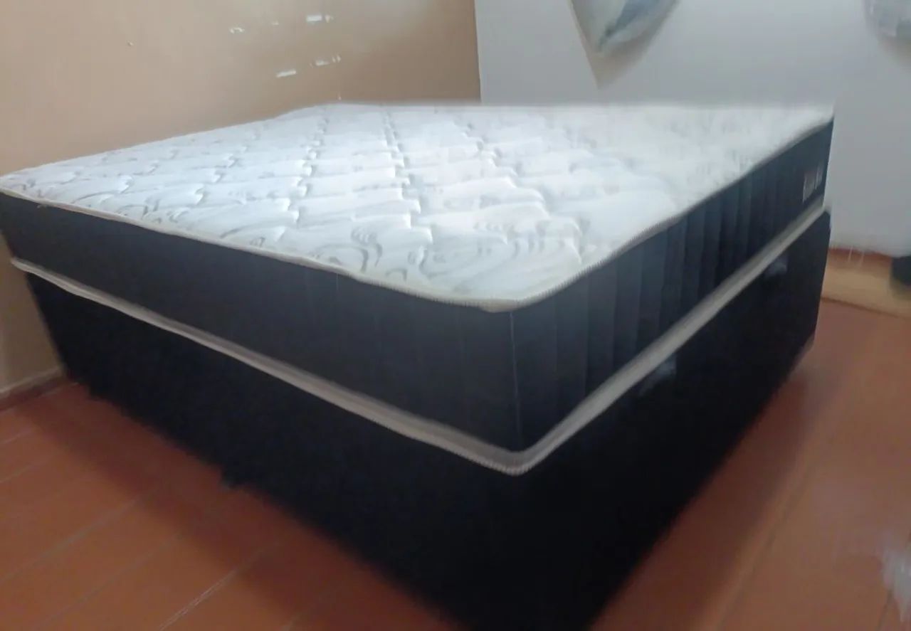 Cama box baú Black status molas ensacadas  - Foto 2