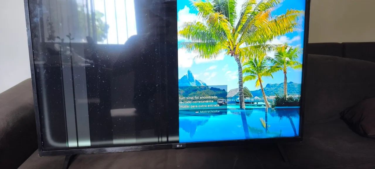TV LG 43° polegadas-COM PROBLEMA NO CABO FLAT 
