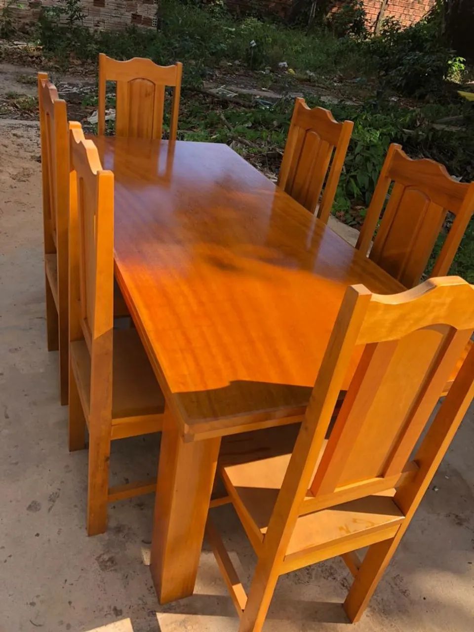 Conjunto de Mesa de Jantar em Madeira - Foto 3