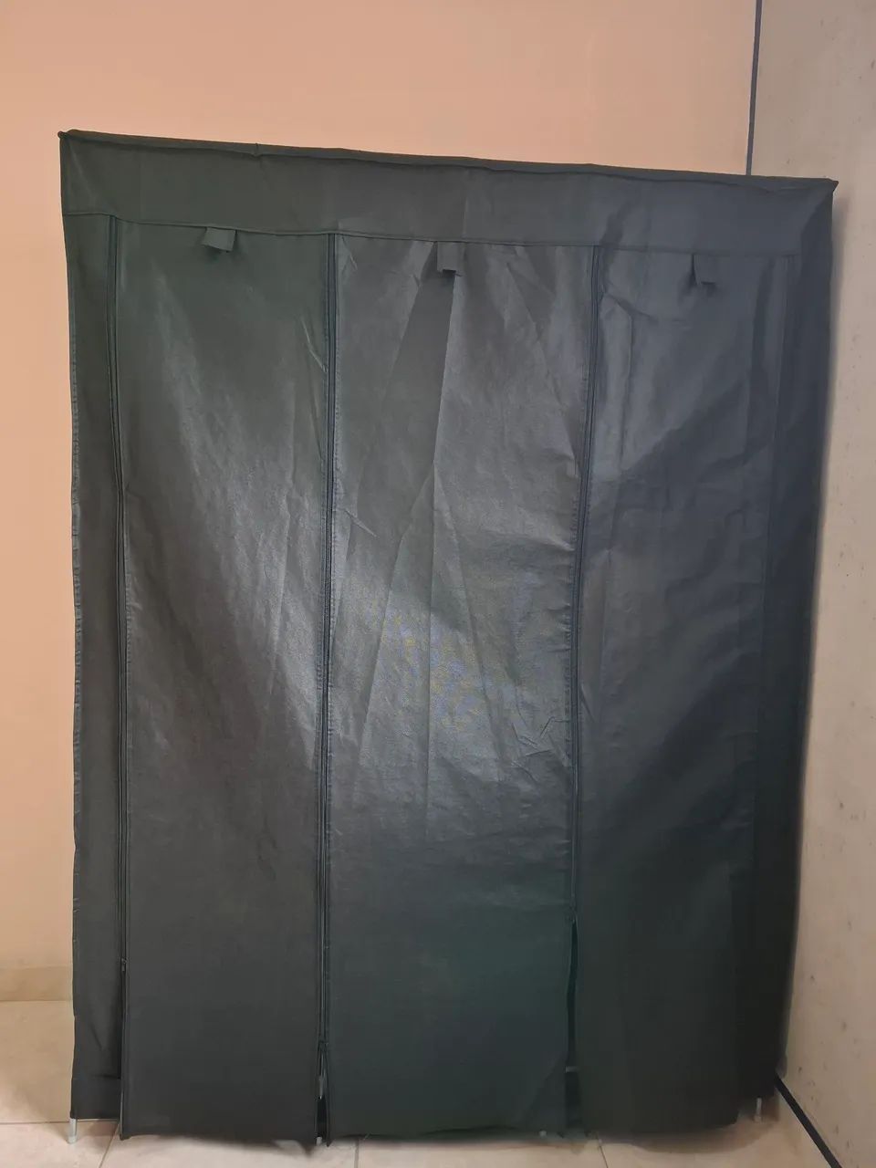 Armário de Roupa Desmontável Preto - Foto 2