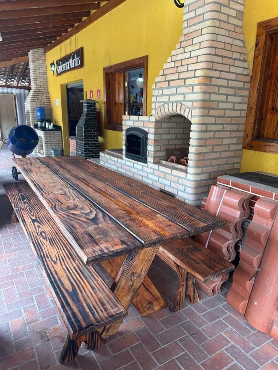 Mesa Rustica de Madeira - Foto 2