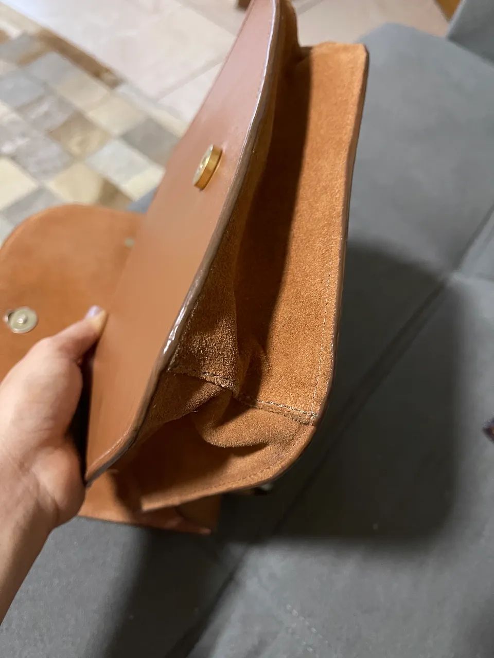 Bolsa couro marrom Schütz  - Foto 4