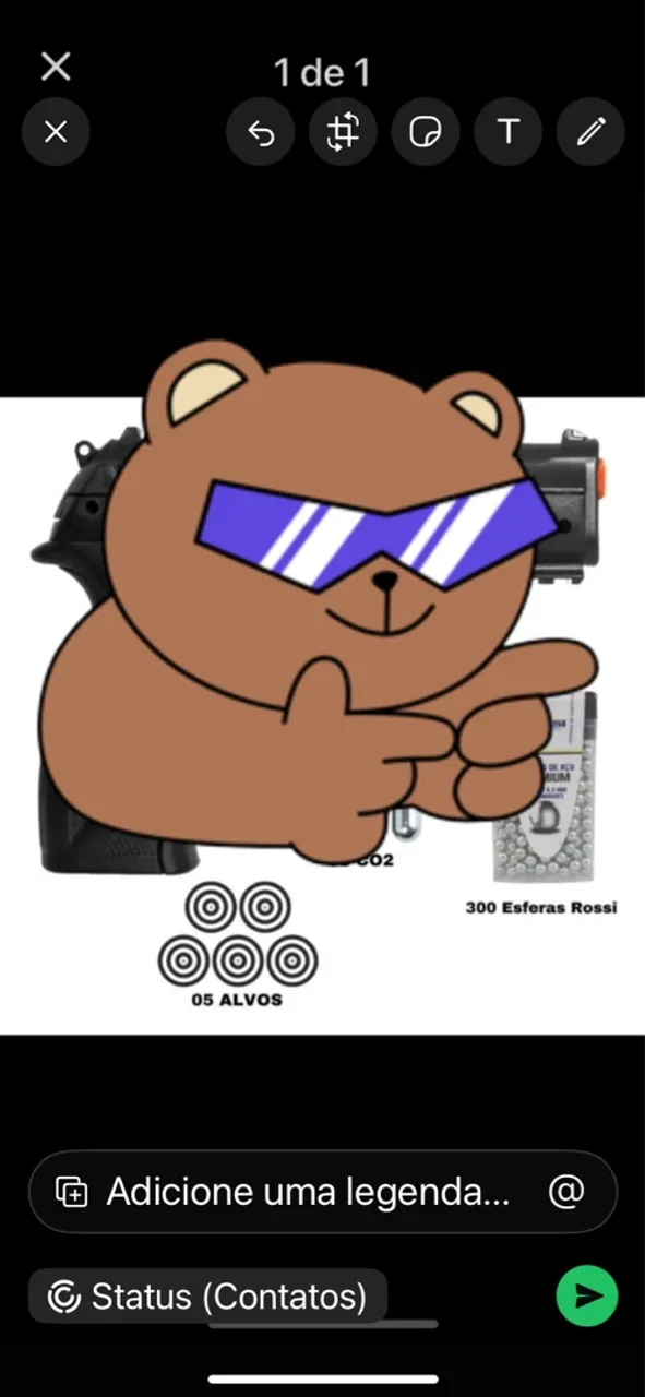 ROSSI. Pistola Pressão Rossi C11/ R11 Esferas Aço 4,5mm Co2 Airgun
