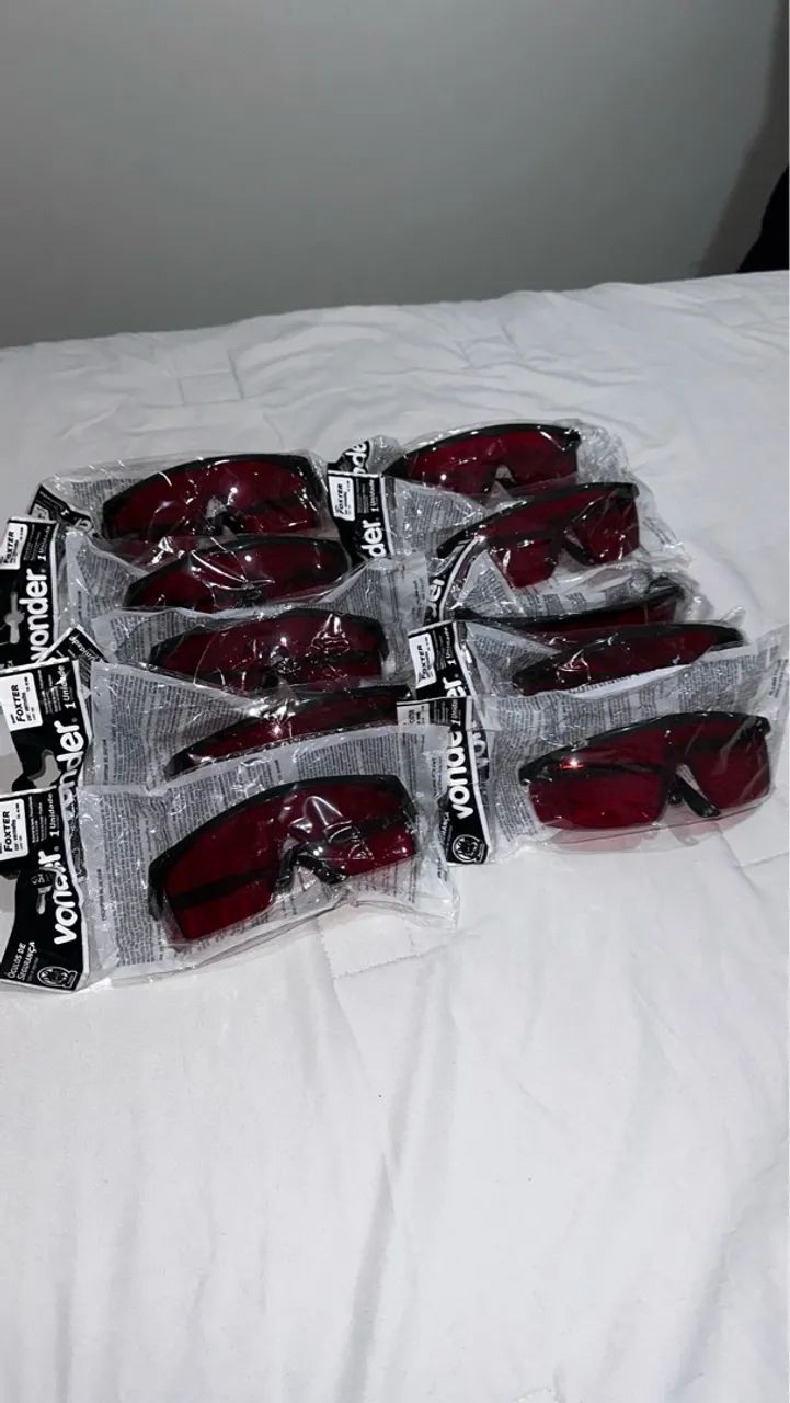 Óculos de Segurança EPI Vonder Foxter Vermelho