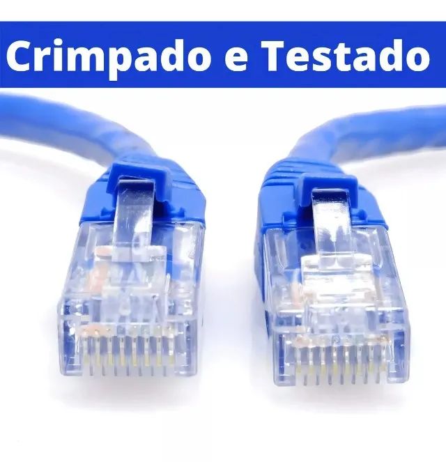 Cabo De Rede 30m Internet Conector Rj45 Internet Crimpado Cat5 - Loja Coimbra Computadores - Foto 6