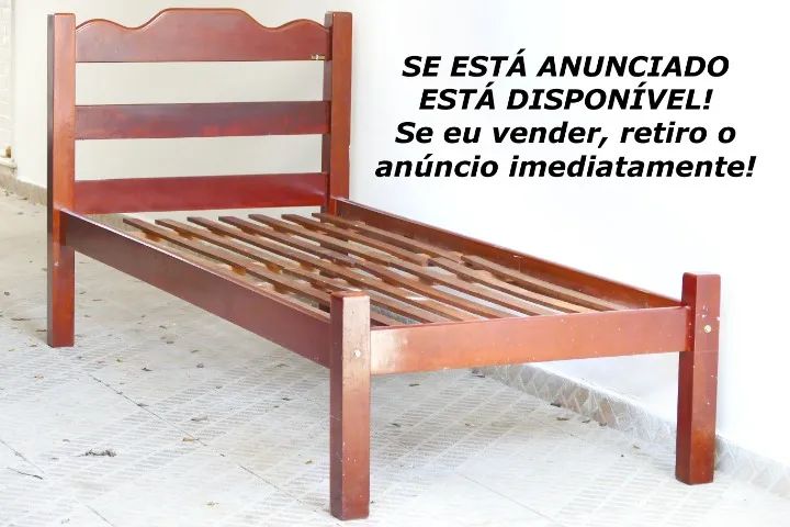 Cama madeira maciça LEIA O ANÚNCIO - Foto 2