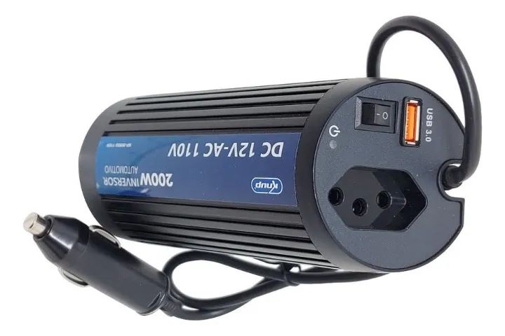 Inversor Transformador Tensão Veicular 200w 12v 110v Usb - Foto 3