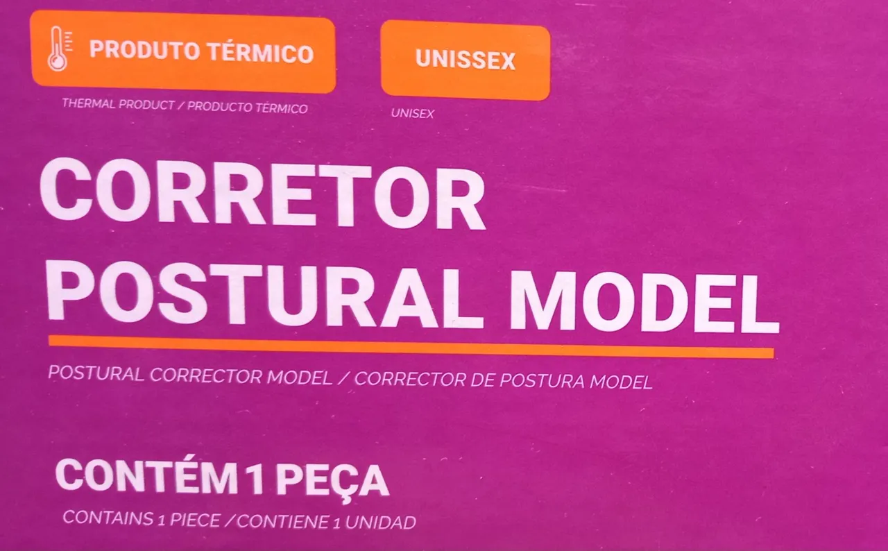 Corretor Postural Térmico Unissex