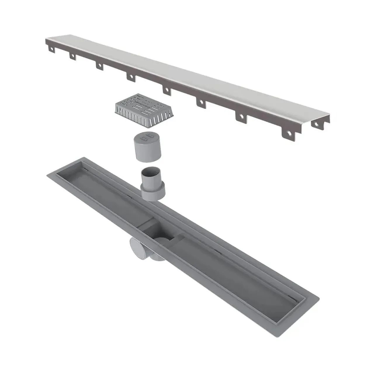 Ralo Linear Elleve Smart Sifonado Tampa Inox 70cm Linear