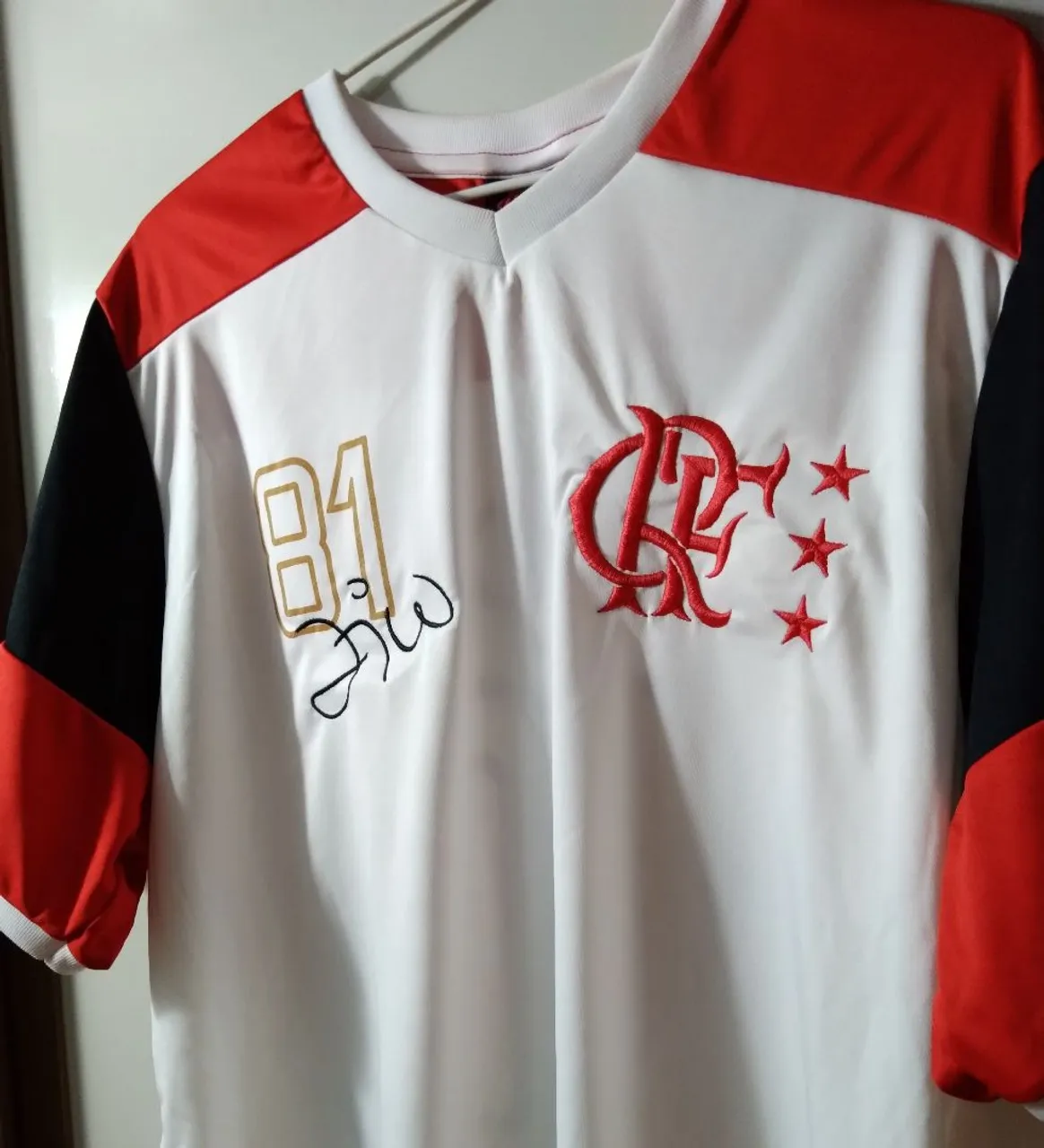 Camisa Flamengo Retrô/Zico, tamanho G