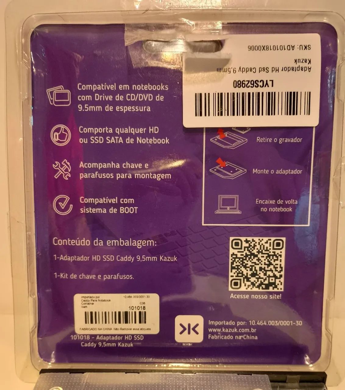 Adaptador HD/SSD 9.5mm - Foto 4