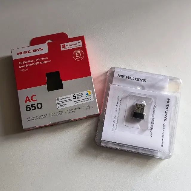 Adaptador 5G Wi-Fi USB Dual Band 433Mbps Mercusys *ENTREGA GRÁTIS* - Foto 3
