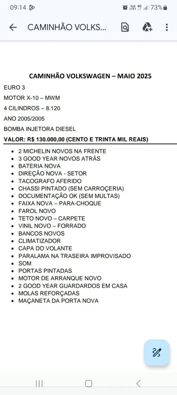 CAMINHÃO WG 8120