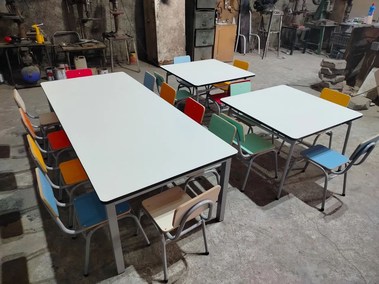 Mesas e cadeiras infantil 10 lugares  - Foto 4
