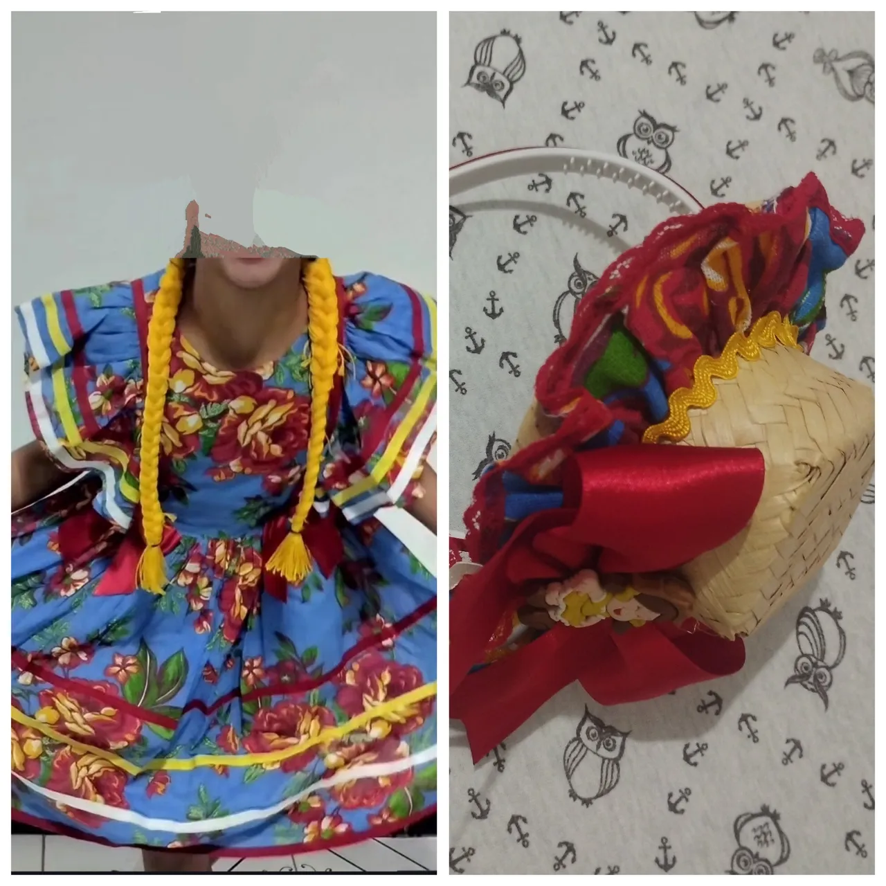 Vestido de Festa Junina Infantil
