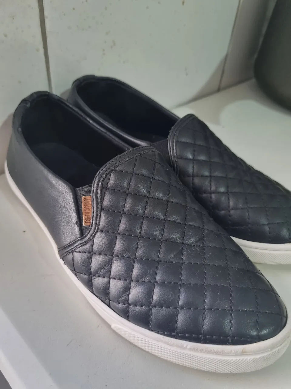 Sapato Feminino Preto Matelassê - Anacapri
