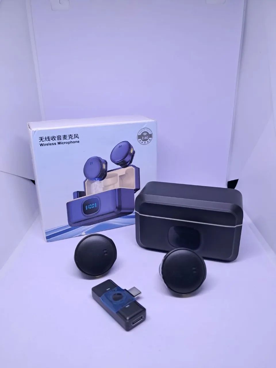 Promoção!!! Microfone Lapela Sem Fio Tipo C 2 em 1