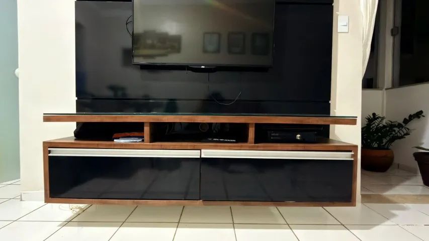 Conjunto Painel e Rack Suspenso para Sala de Estar - Foto 3