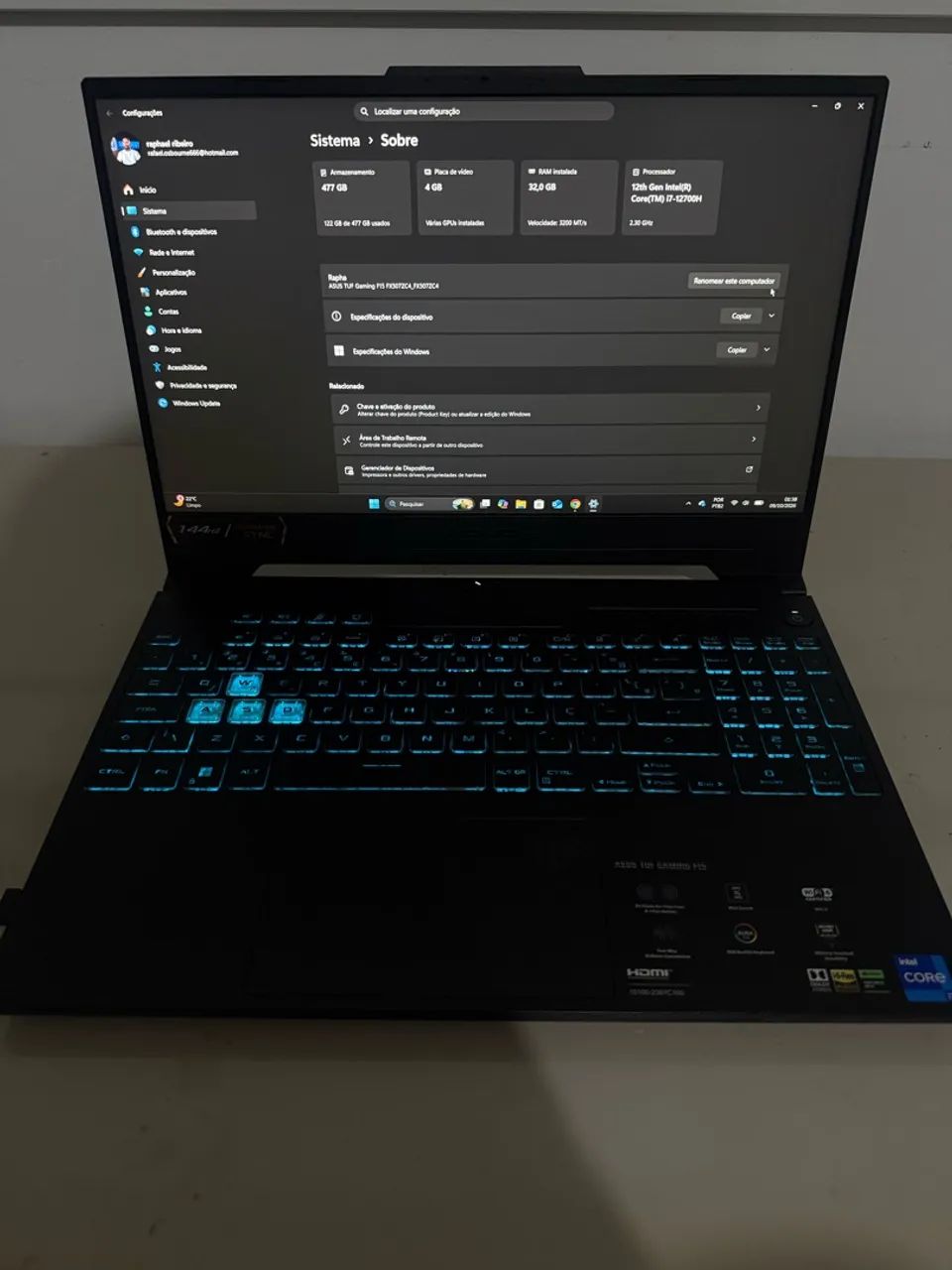 Notebook gamer Asus F15 - Foto 2