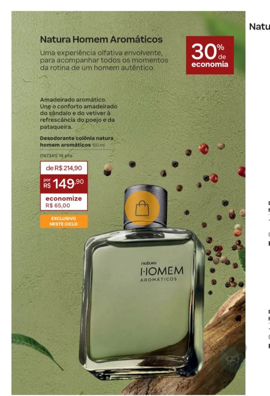 PROMOÇÃO PERFUME NATURA HOMEM AROMÁTICOS