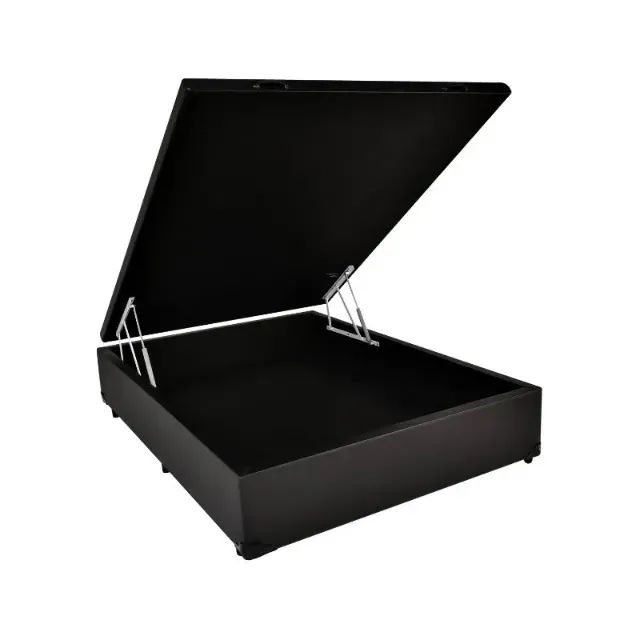 Cama Base Box Baú Viúva Preto
